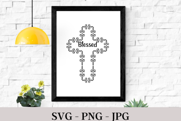 A Decorative Blessed Cross Graphic for Crafting Better Content