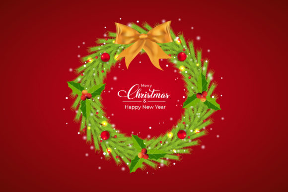 A Festive Branding Asset: The Christmas Green Wreath Graphic