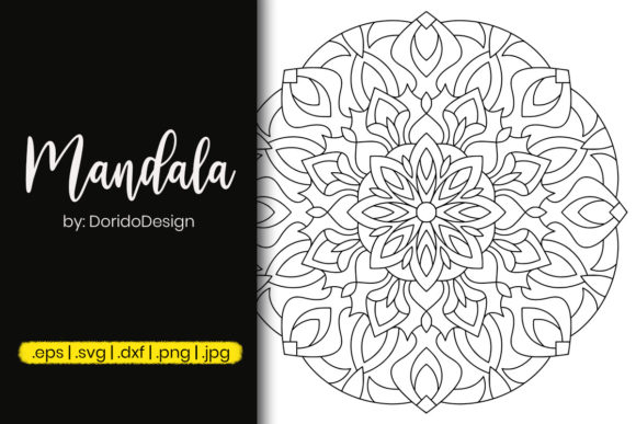 An Adult Mandala Coloring Page Graphic: Designer’s Review for Client Use