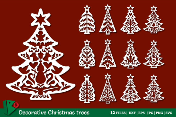 Christmas Trees Cutting Crafts: Graphics for Crafters & Sellers