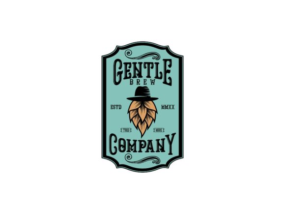 Gentle Brew Hops Logo: A Warm Branding Asset for Creatives