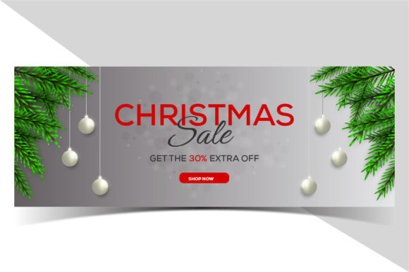 Realistic Christmas Banner Graphics for Brand Templates