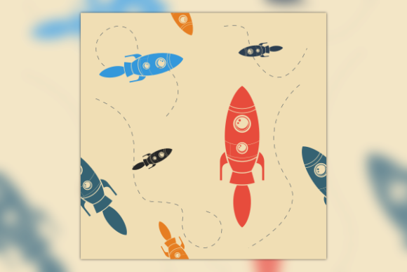 Reviewing the Flat Rocket Seamless Pattern for Commercial Graphics