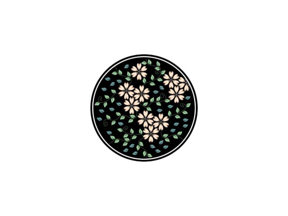 Round Leaves and Flowers Patterns: A Versatile Graphics Asset for Logos